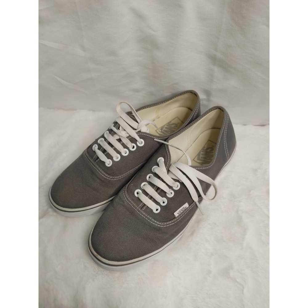 Women's Vans Gray Authentic Sneakers US 9.5 with White Laces